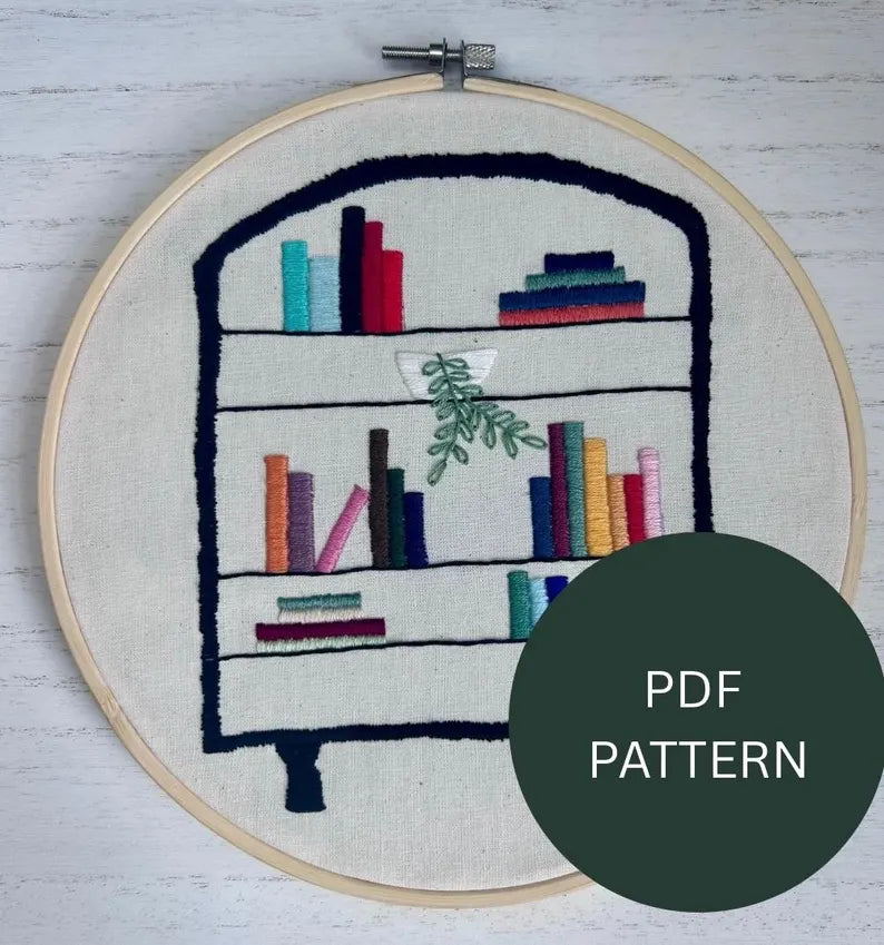 Embroidery Pattern - Book Tracker