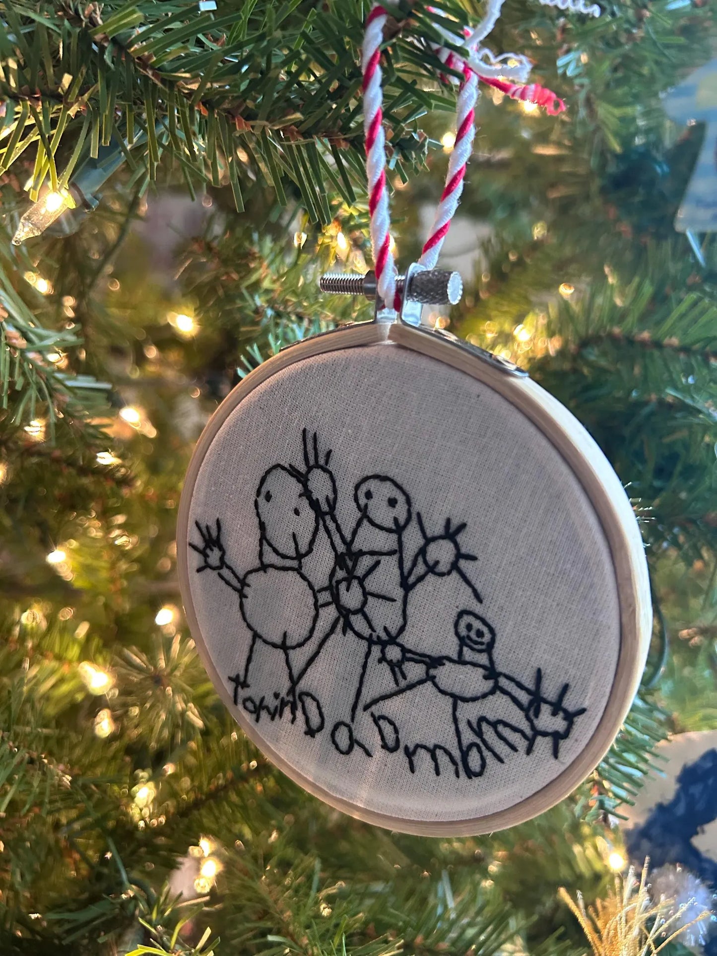 Child’s Drawing Embroidered Ornament