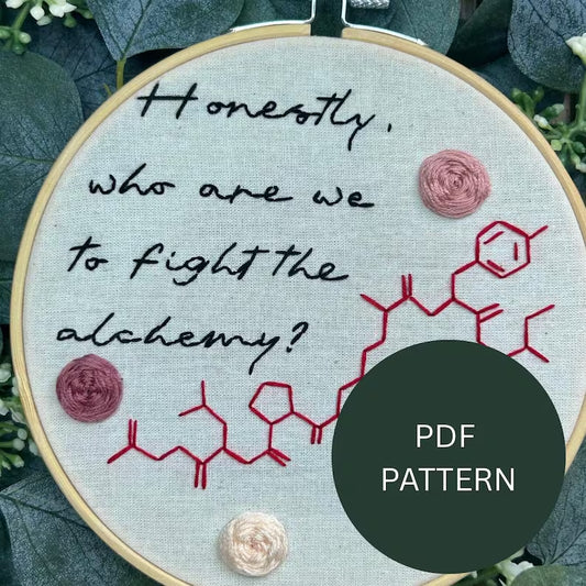 Embroidery Pattern - Alchemy - Taylor Swift lyric