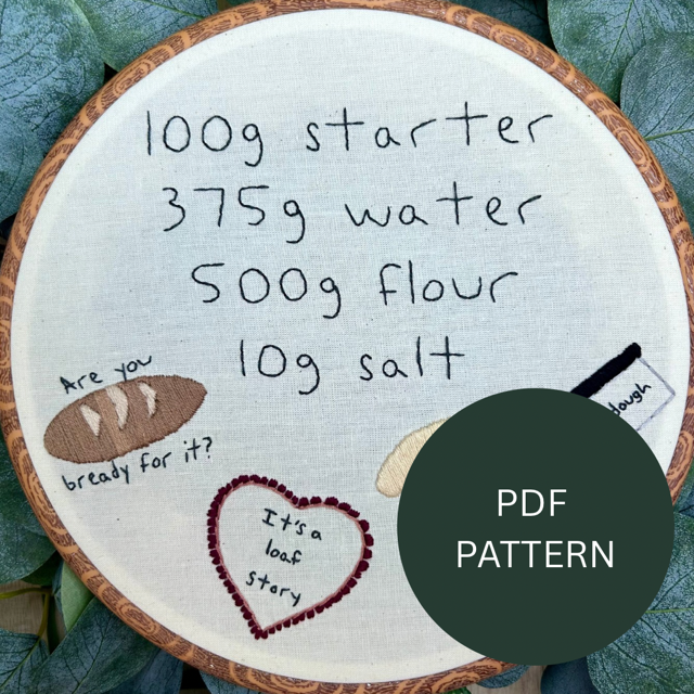 Embroidery Pattern - Sourdough