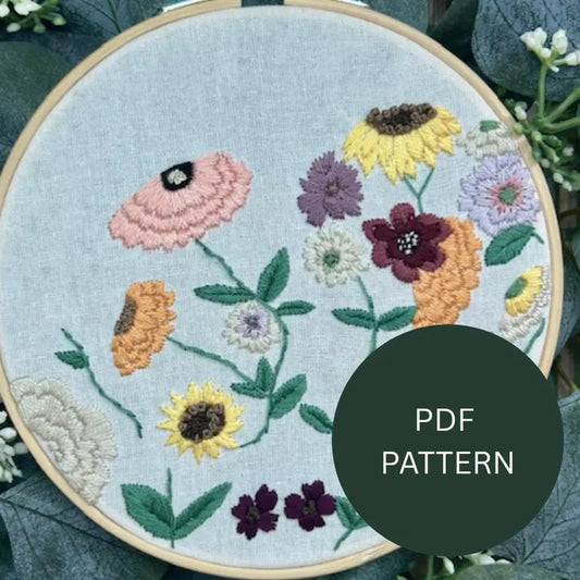 Embroidery Pattern - Surprise Piano Flowers - Taylor Swift
